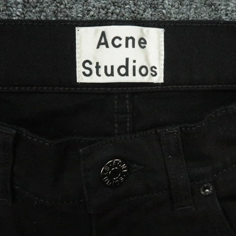Acne Studios Jeans Mens 30x27 Black Ace Stay Cash Slim Straight 5 Pocket